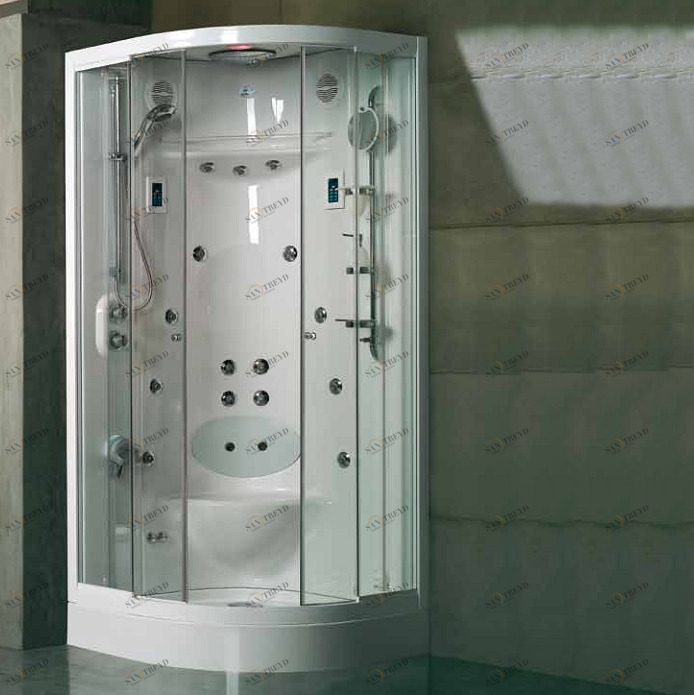 Душевая кабина угловая с гидромассажем и паровой баней Box Iki Digit Top Karolitalia BLUBLEUBOXIKIDIGITTOP