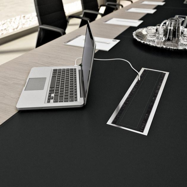 Quadrifoglio Прямоугольный стол для совещаний с системой управления кабелями X10 sun-id-1401253 - Вид №2