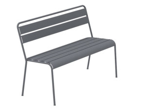 Металлическая штабелируемая садовая скамейка со спинкой