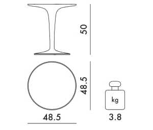 Круглый журнальный столик из ПММА Kartell TIP TOP MONO ARCH-00122056 - Вид №13