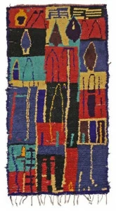 AFOLKI Прямоугольный шерстяной коврик с рисунком Azilal Taa959be