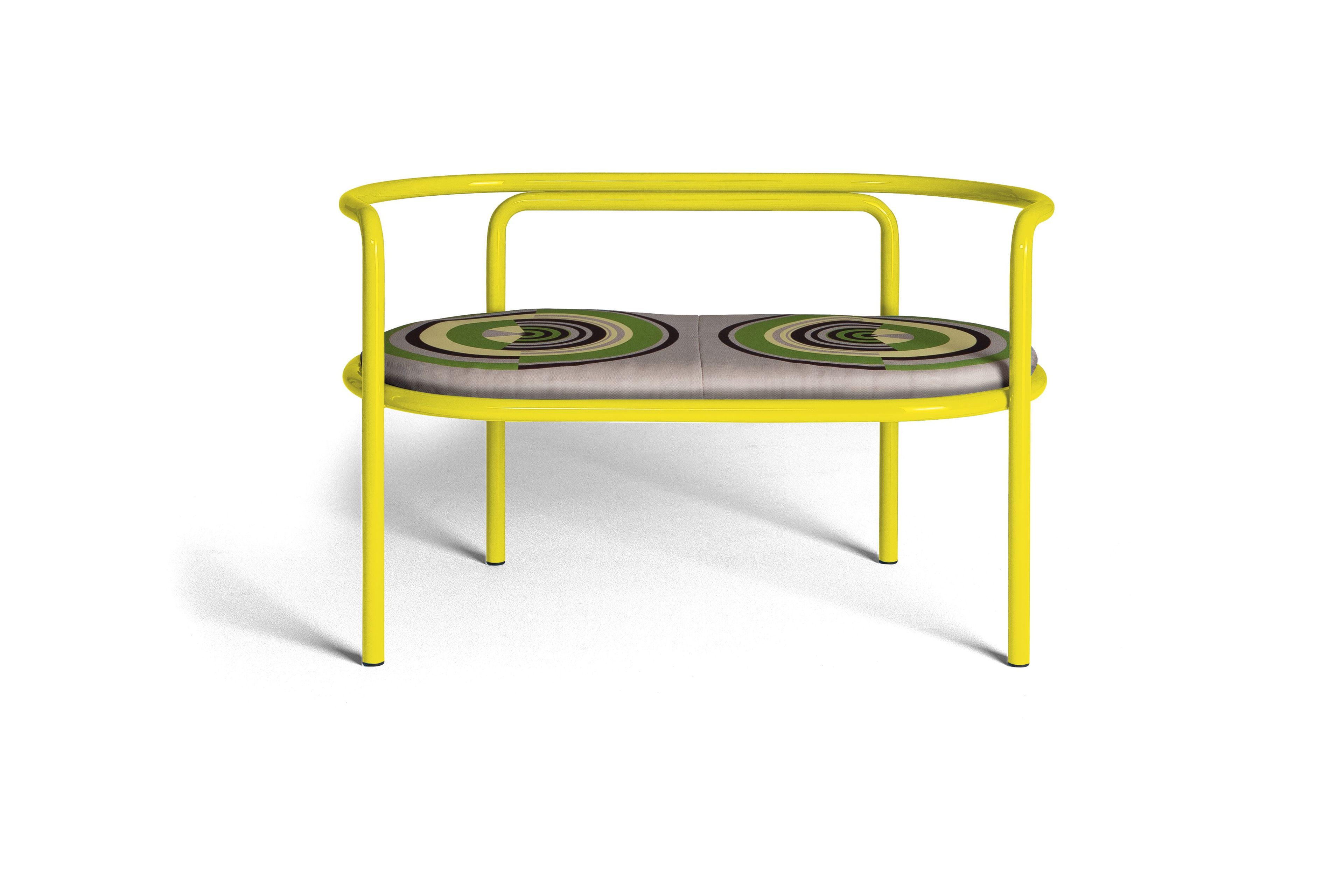 Стальная садовая скамейка с порошковым покрытием со спинкой Exteta Locus Solus ARCH-00137745 - Вид №15