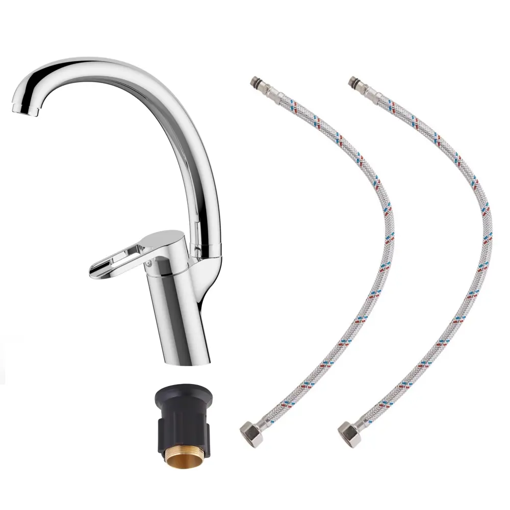 Смеситель кухонный Voda ММ519 Mars высота 22 см цвет хром STLM-2156343 - Вид №1