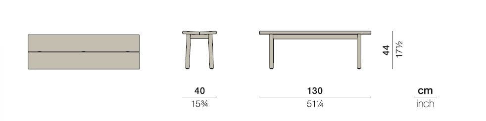 Садовая скамейка из тикового дерева DEDON TIBBO ARCH-00129135 - Вид №3