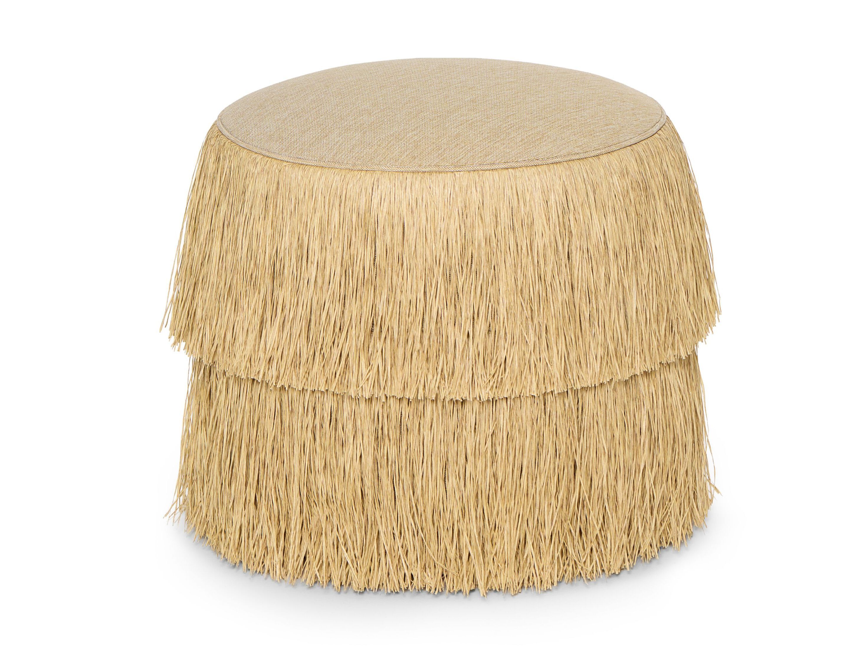 Круглый пуф из ткани Munna FRINGES ARCH-00040369