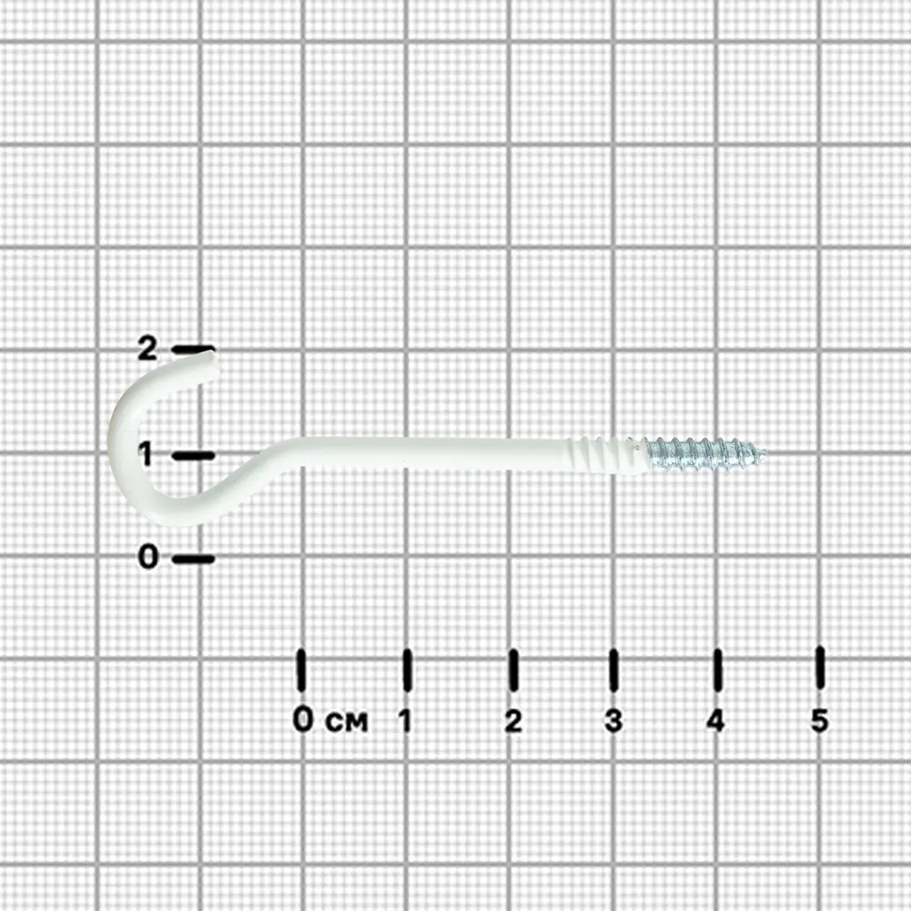 Шуруп-крюк 3.5x45 мм сталь RAL9003 6 шт Santreyd STLM-2101232 - Вид №1