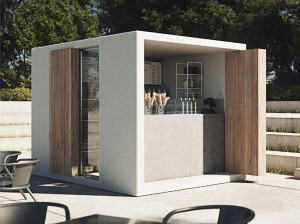 Сборная конструкция из армированного волокном бетона