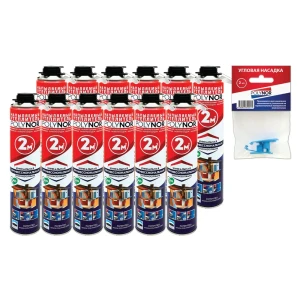 Комплект Polynor для теплоизоляции пола 15 м²: напыляемый утеплитель (12 шт.), угловая насадка