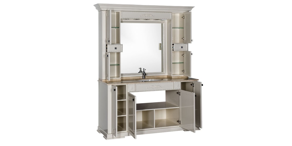 Комплект мебели Aquanet Кастильо 160 слоновая кость 00183200 - Вид №3