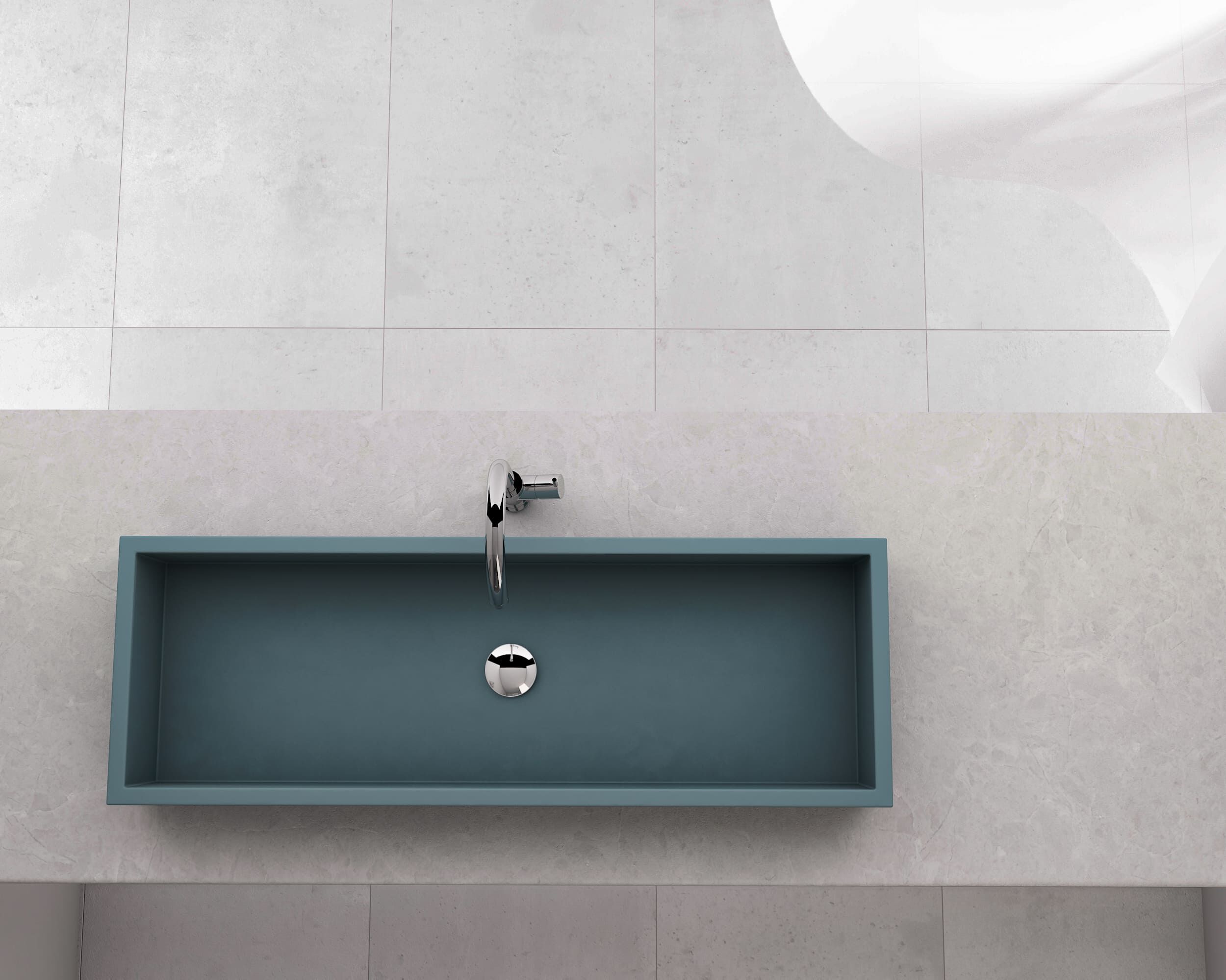 Бетонная столешница с одной прямоугольной раковиной URBI et ORBI IMMISSIO 90 ARCH-00042165 - Вид №1