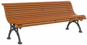 Lazzari Деревянная скамейка со спинкой