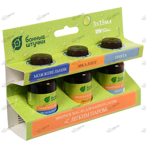 Банные штучки Набор масел "С легким паром" (пихта, можжевельник, эвкалипт) 2904