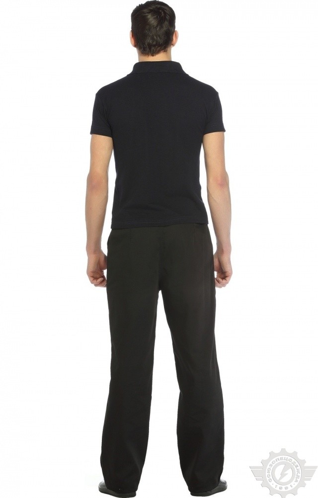 66358 Тенниска-поло синяя  Одежда для салонов красоты  размер M (48) Спецодежда  - Вид №8