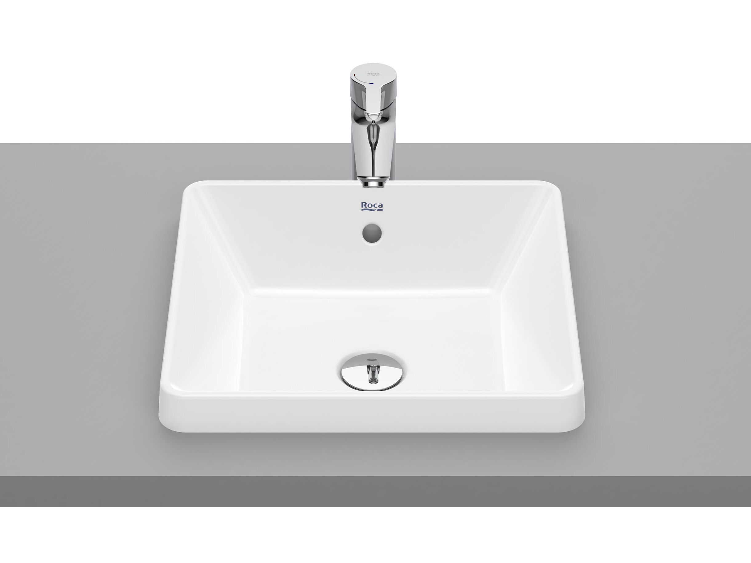 Фарфоровая квадратная раковина с полукругом Roca The Gap ARCH-00034258
