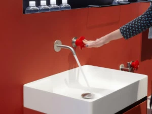 Antonio Lupi Design Смеситель для умывальника настенный на 2 отверстия Mayday