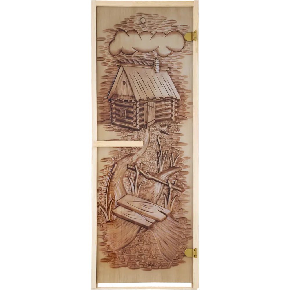 Дверь для сауны стеклянная магнитный замок 69x189 см двусторонняя Santreyd STLM-2033985