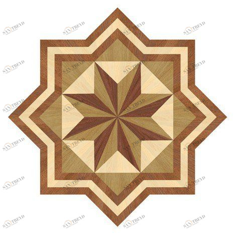 Художественный паркет Da Vinci Розетка 26-103 Дуб Селект (Гладкая) 1000х1000 мм 260090103