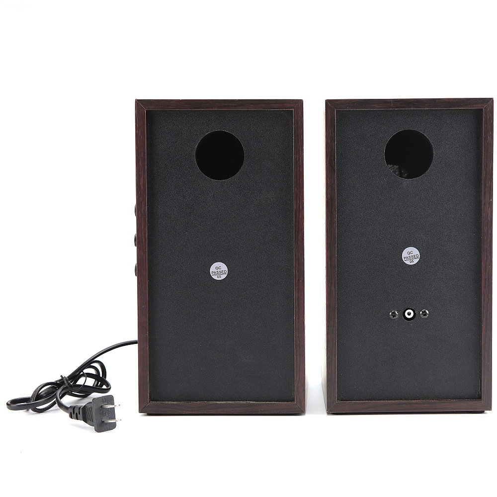 CMS-241 Акустическая система 2.0 (мдф, 220v, 24w; управление volume/treble/bass, кнопка включения, длина кабеля между колонками 1м;длина аудио-кабеля и питания 2м.) Crown Santreyd  - Вид №2