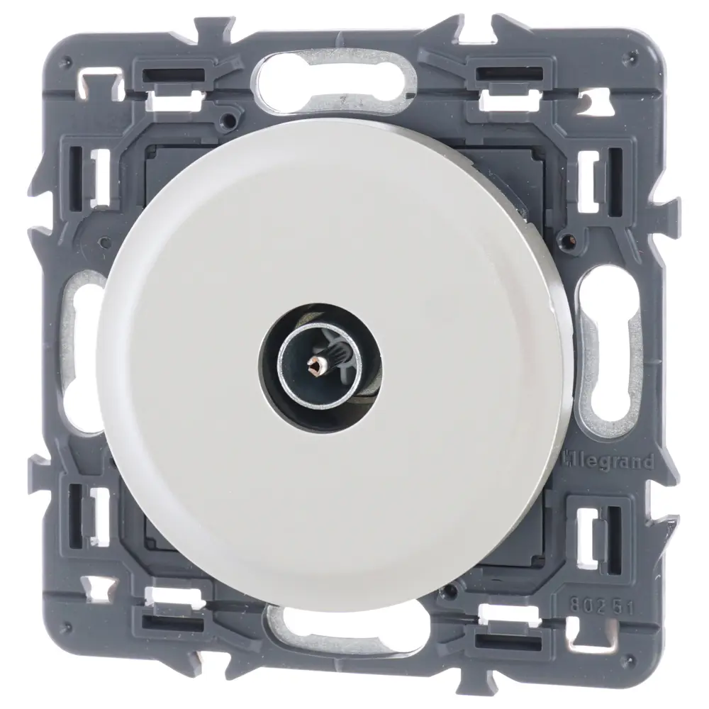 ТВ-розетка Legrand Celiane, простая, цвет титан STLM-2180477