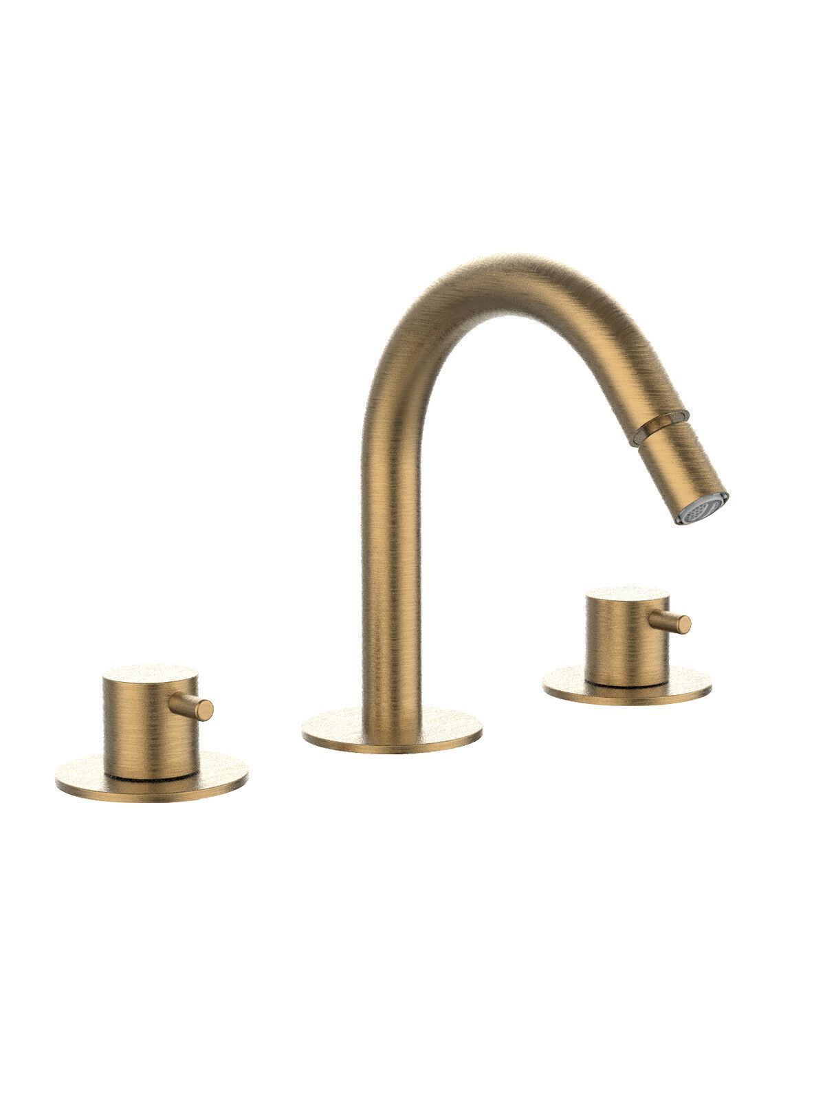 Смеситель для биде с 3 отверстиями для пола с отдельными розетками Rubinetterie Frattini Pepe XL ARCH-00131328 - Вид №13