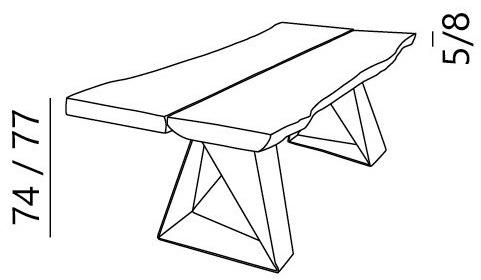 ELITE TO BE Стол со столешницей из массива дерева и металлическим основанием Eno sun-id-1504979 - Вид №6