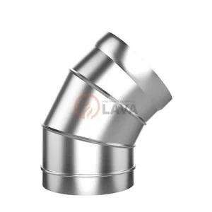 Отвод LAVA 150, угол 45*, нерж. 304 (0,8)