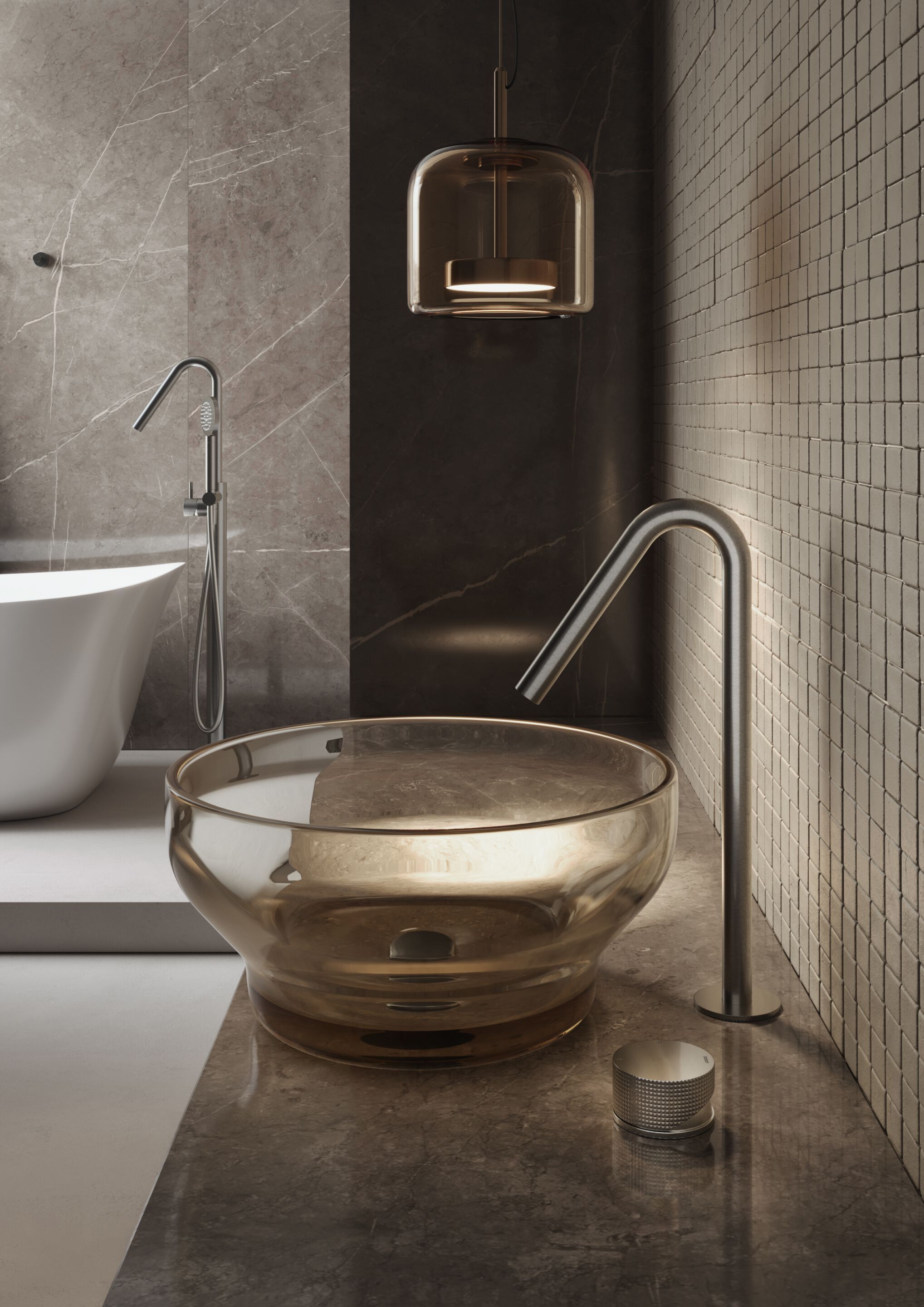 Смеситель для ванны с ручным душем Hotbath Guy ARCH-00071100 - Вид №2