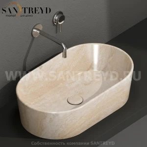 FO061TR Накладная раковина на столешницу  овальная Ceramica Globo