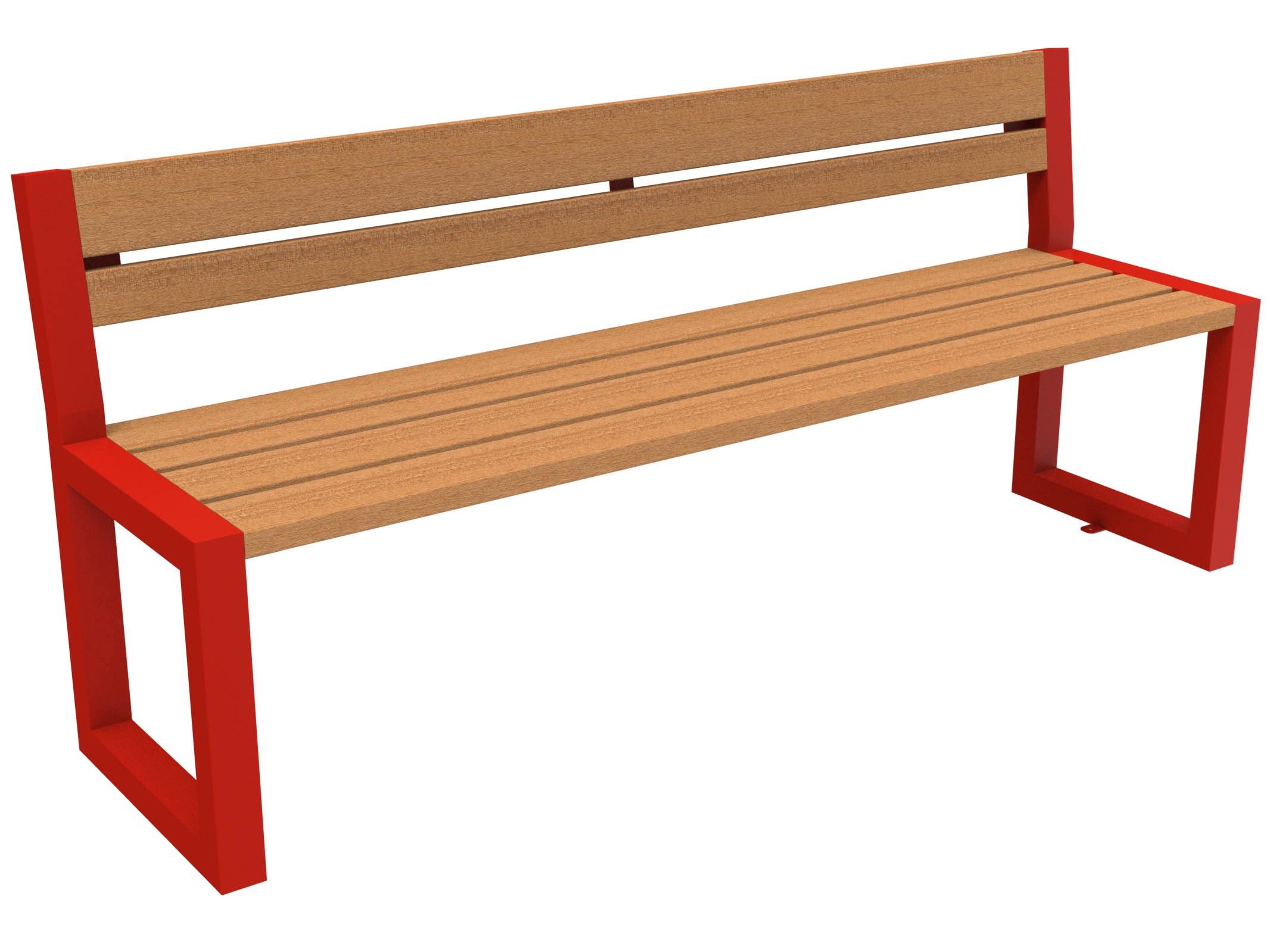 Скамья из окуме со спинкой Lazzari ритм ARCH-00140158 - Вид №3