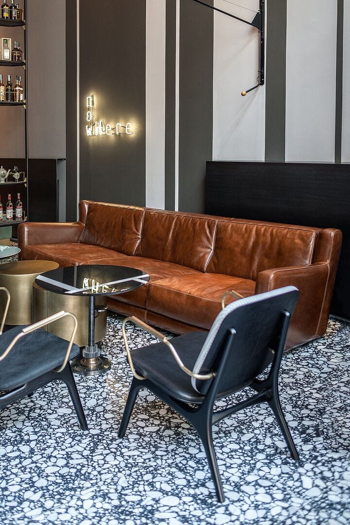 Кожаный линейный диван Baxter Bergère Longe ARCH-00066190 - Вид №3