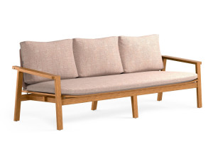 3-местный диван из ткани и тика