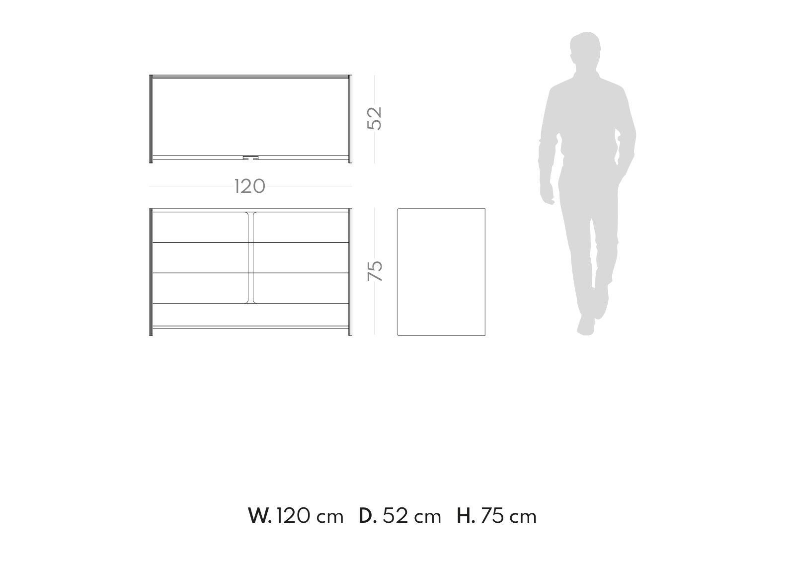 Деревянный комод PRADDY Natur ARCH-00091737 - Вид №4