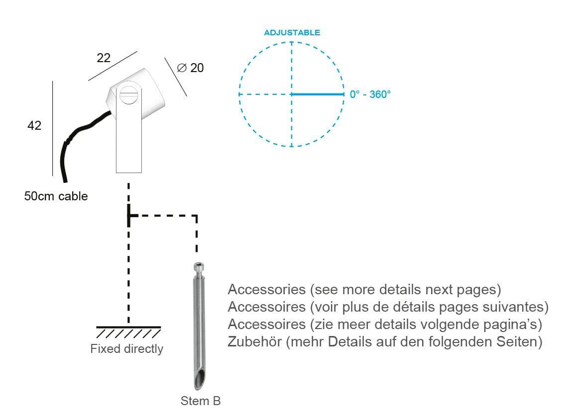 Алюминиевый светодиодный наружный прожектор BEL-LIGHTING SWING ARCH-00063232 - Вид №1