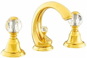 Bronces Mestre Смеситель для мойки на 3 отверстия с кристаллами swarovski® Atlantica
