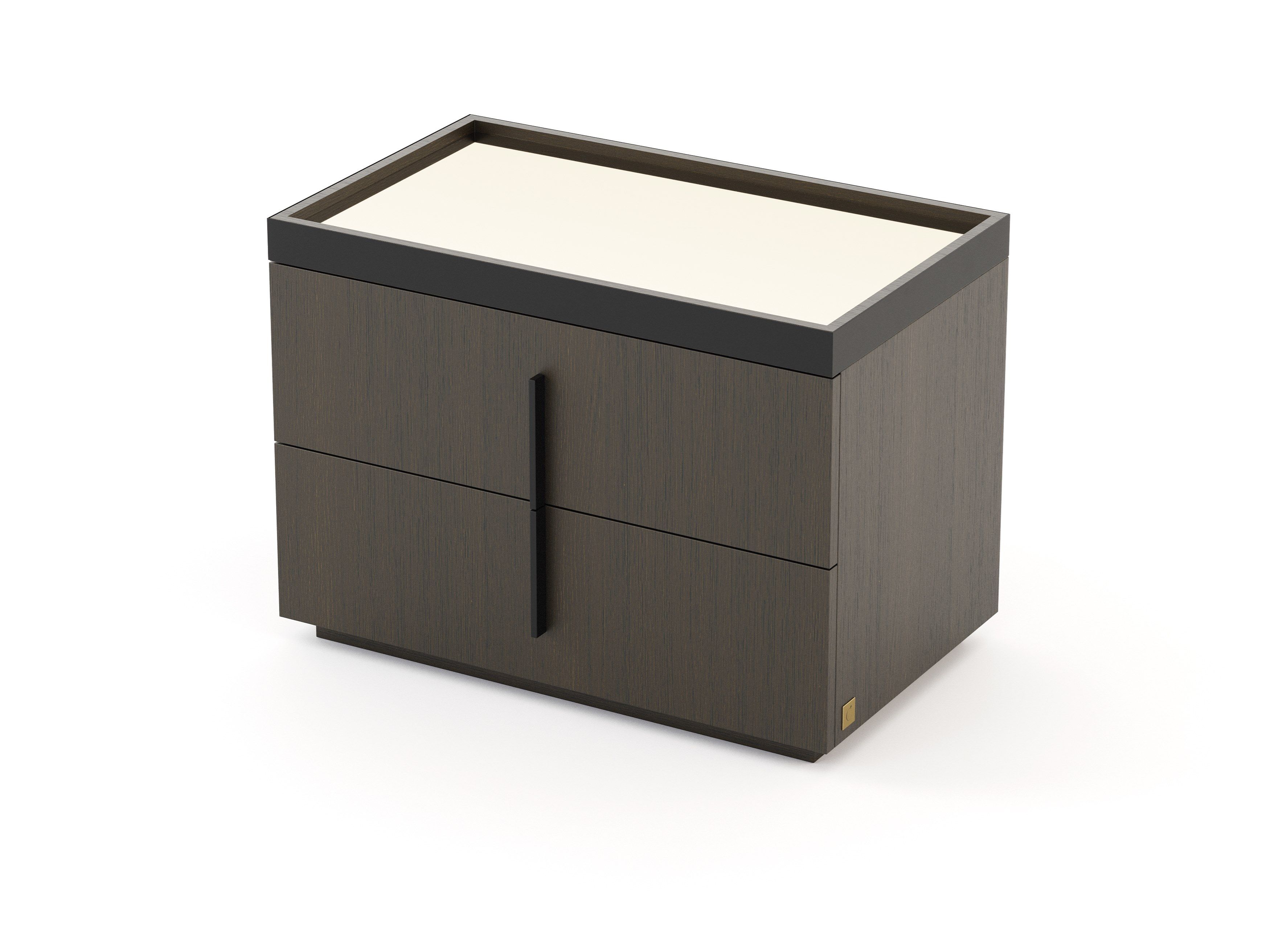 Прямоугольная прикроватная тумбочка из шпона с ящиками Stylish Club ARCH-00040121 - Вид №11