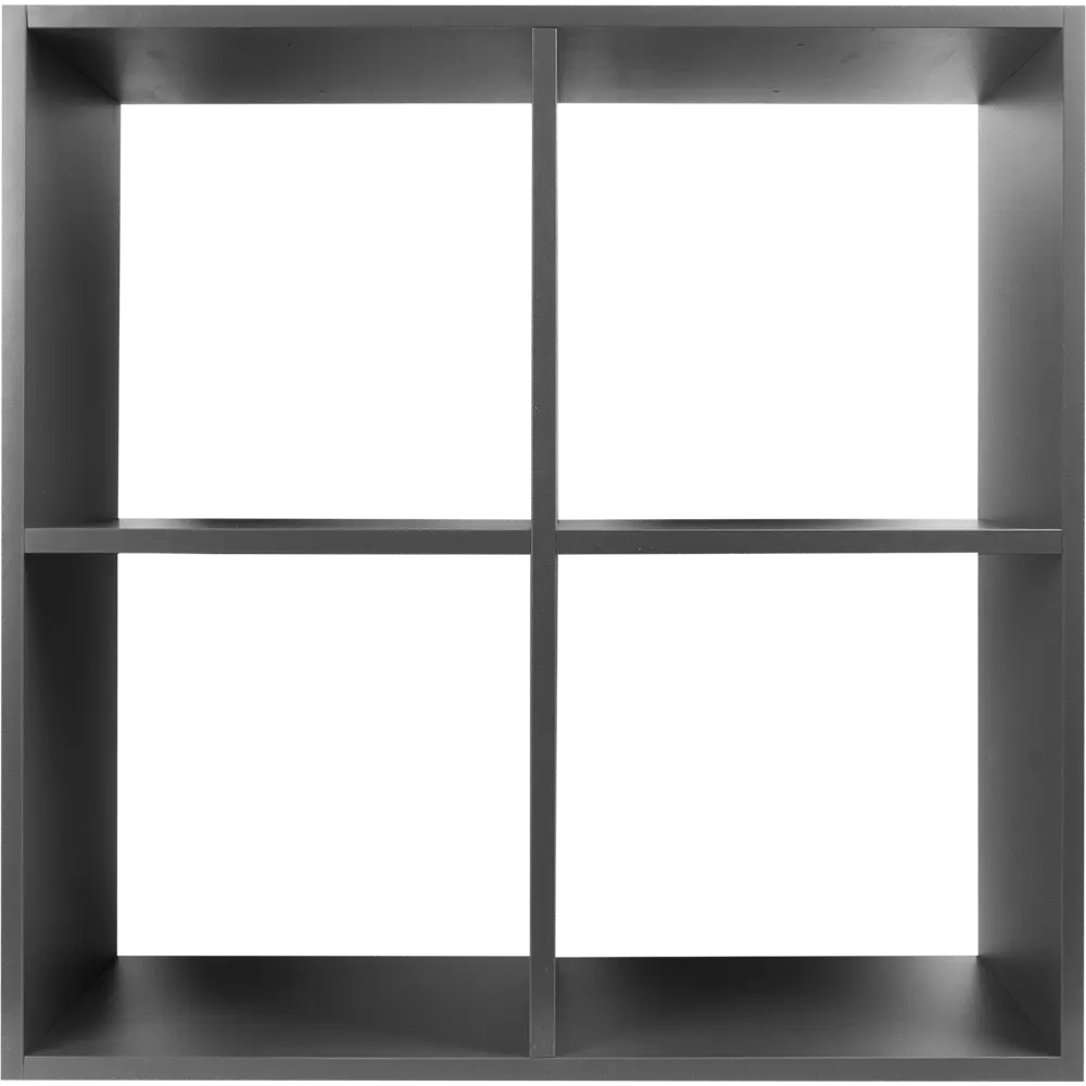 Стеллаж Spaceo KUB 4 секции 70x70x31.5 см ЛДСП цвет графит STLM-2023026 - Вид №4