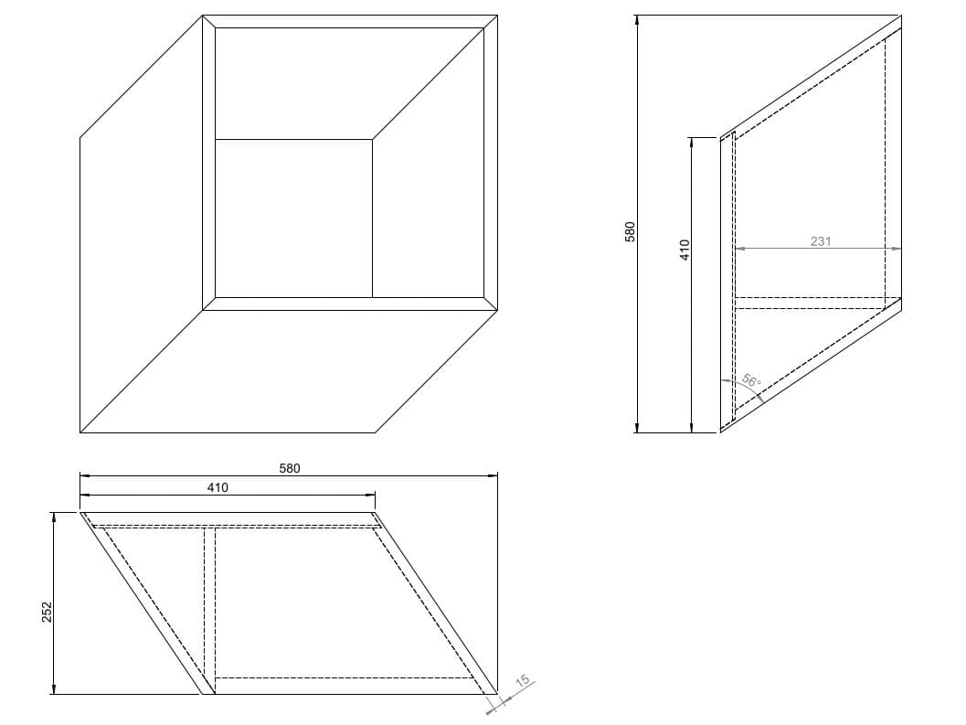 Деревянный навесной шкаф FID Paris OPTIC BASE ARCH-00135124 - Вид №6