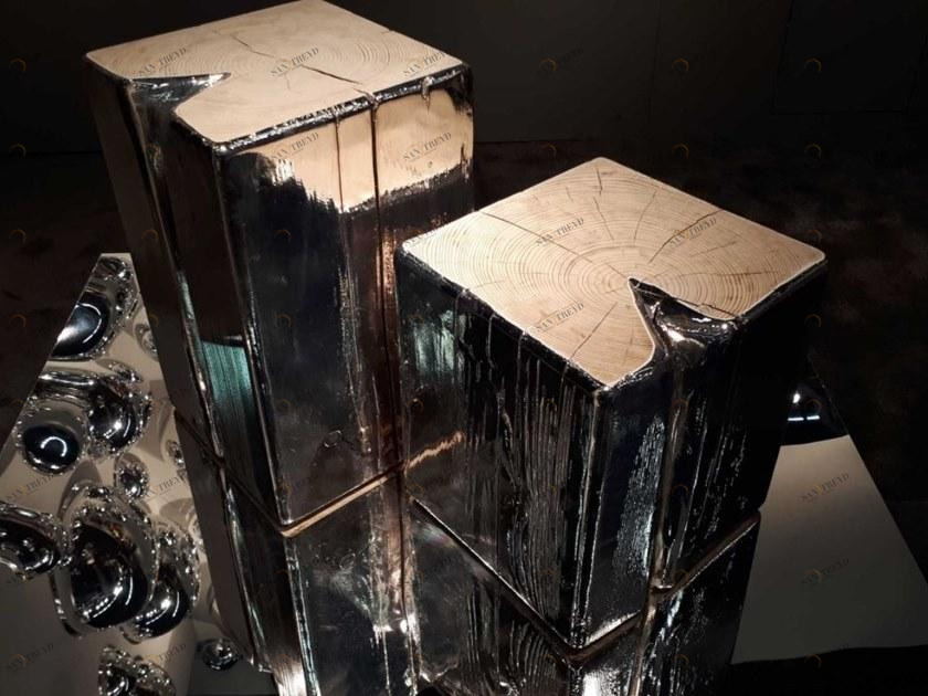 Fuoriluogo Низкий квадратный журнальный столик из массива дерева sun-id-1487608