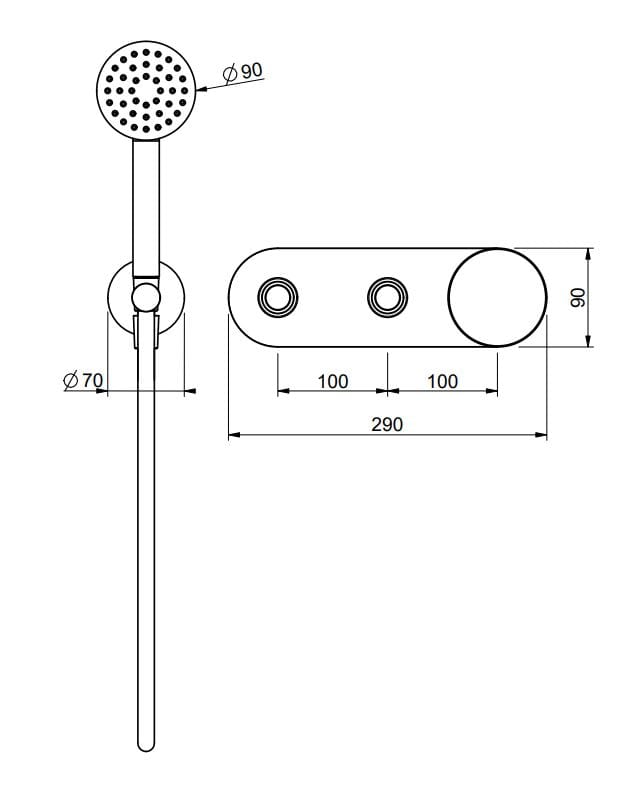 Встраиваемый смеситель для душа с переключателем QD Magistro Lab Eternal ARCH-00050133 - Вид №2