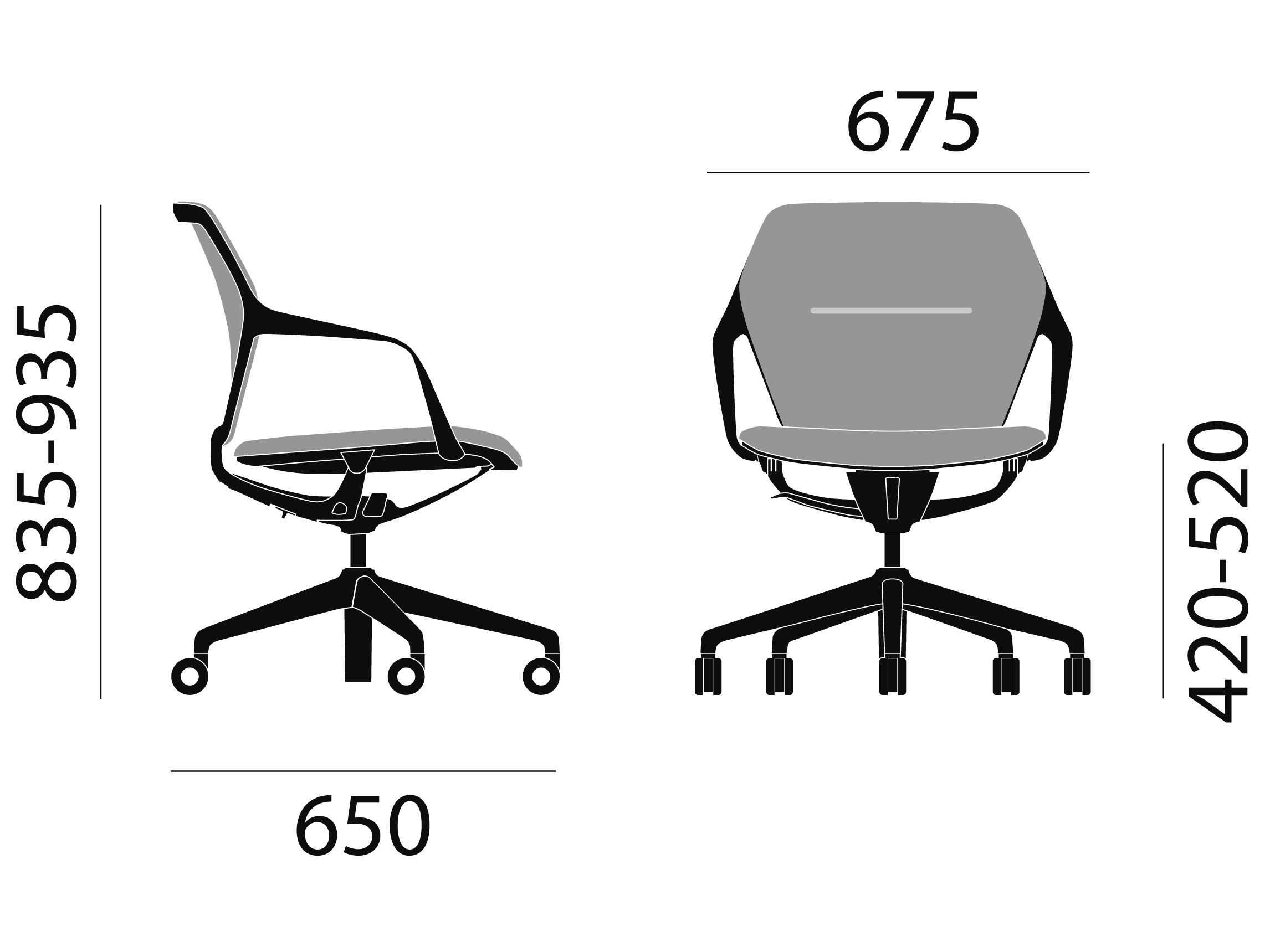 Офисное кресло с мягкой тканью с колесами Brunner ray work ARCH-00020473 - Вид №7