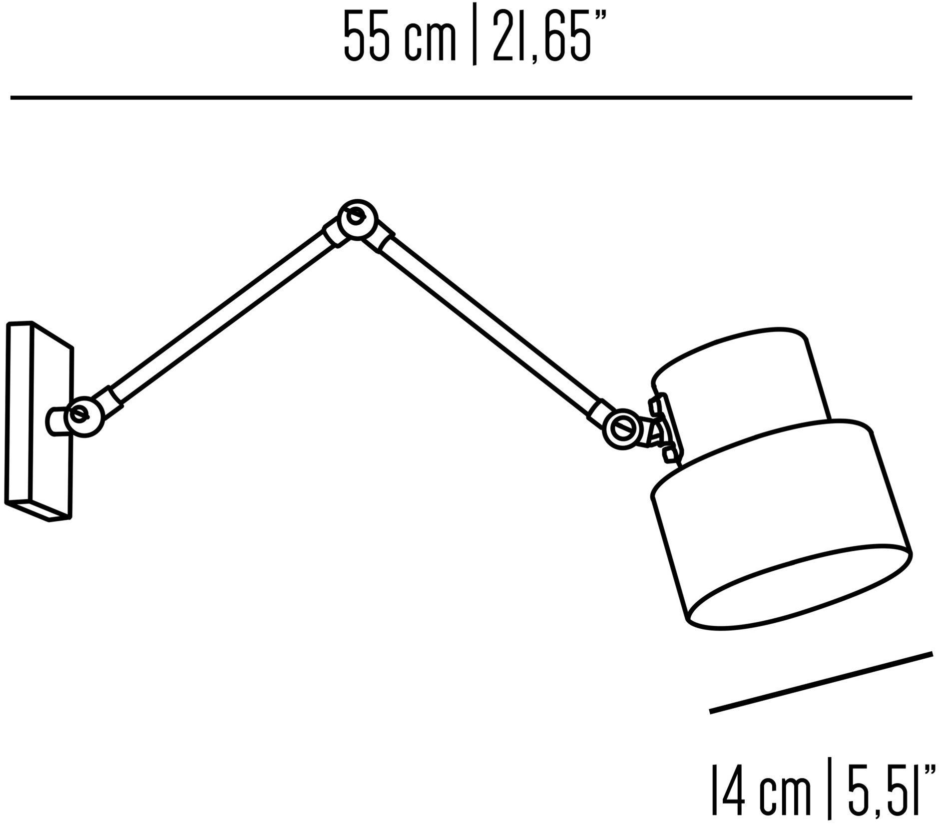 Il Bronzetto Настенный светильник из латуни с гибким кронштейном Satellite Sat07 - s - m - l - Вид №3
