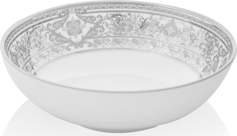 10561968 Haviland Салатник индивидуальный 250мл "Матиньон" (белый, платиновый декор) Фарфор 