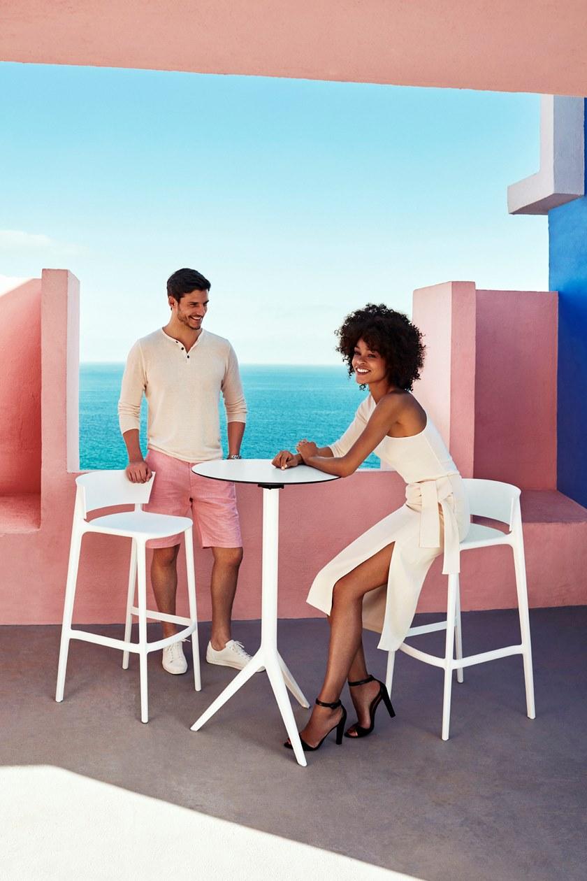 VONDOM Барный стул из полипропилена с подставкой для ног Africa sun-id-1492072 - Вид №10