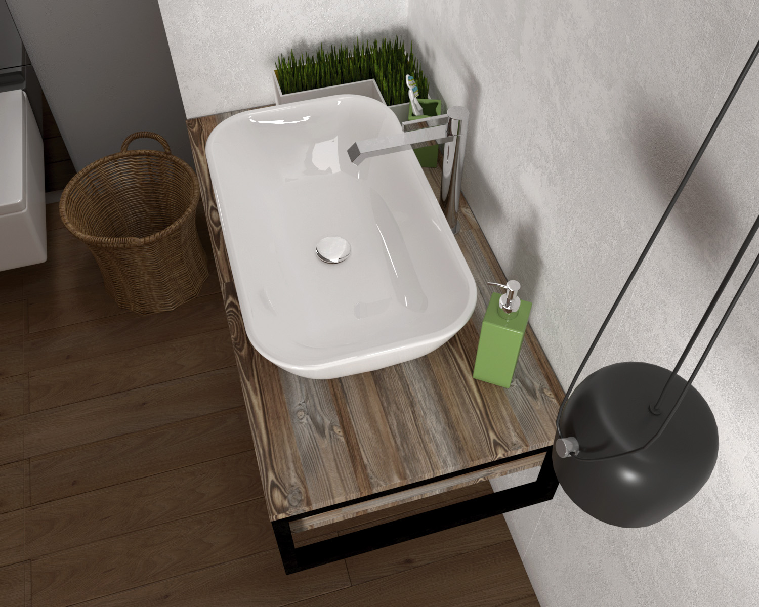 У85846 Тумба GRUNGE LOFT 90П 1в.я Дуб Намибия 1 Marka GRUNGE LOFT  - Вид №1