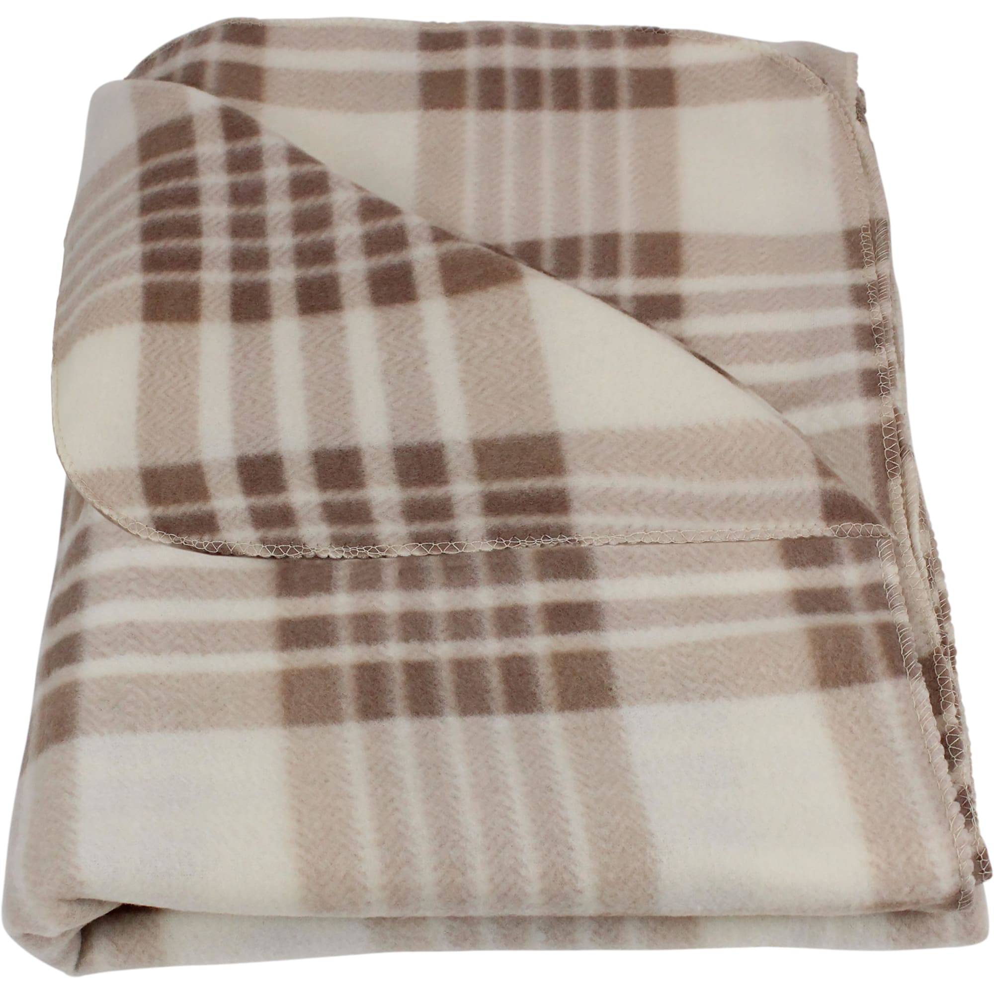 82564634 Плед Basic 130x170 см флис цвет коричневый Santreyd  - Вид №2