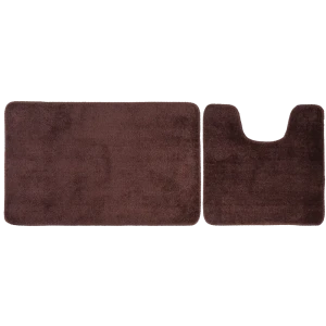 Набор ковриков для ванной комнаты Presto 45x70/45x45 см цвет коричневый