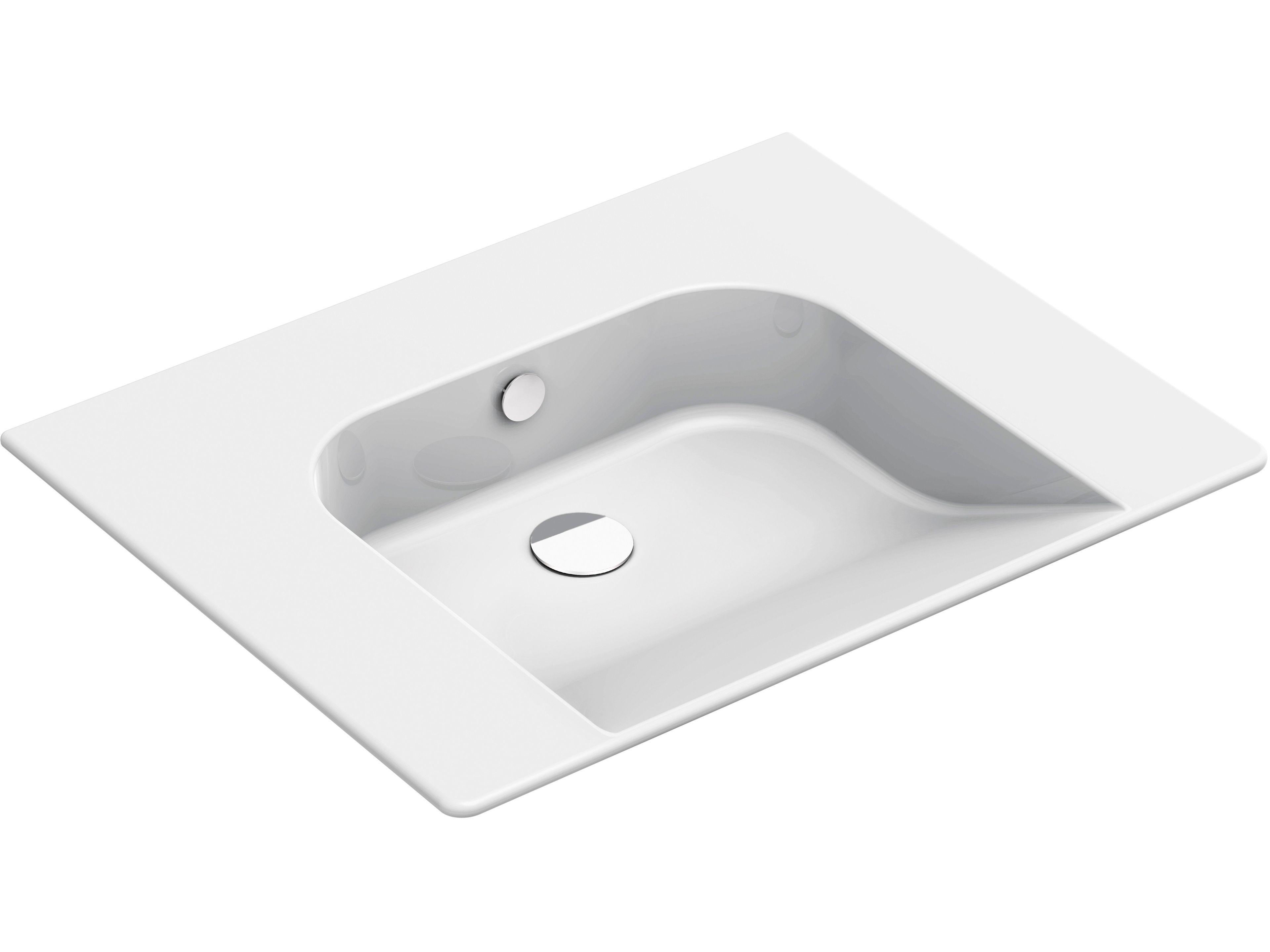 Прямоугольная керамическая подвесная раковина с переливом GSI ceramica Community ARCH-00050808