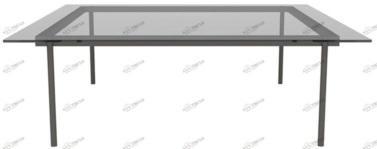 Andreu World Квадратный стеклянный журнальный столик Element table Me1037