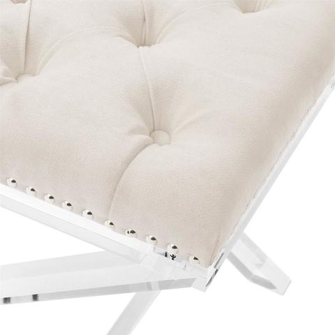 Табуретка Bruno от Eichholtz Белый/Прозрачный EICHHOLTZ EICHHOLTZ 060442 Прозрачный  - Вид №2