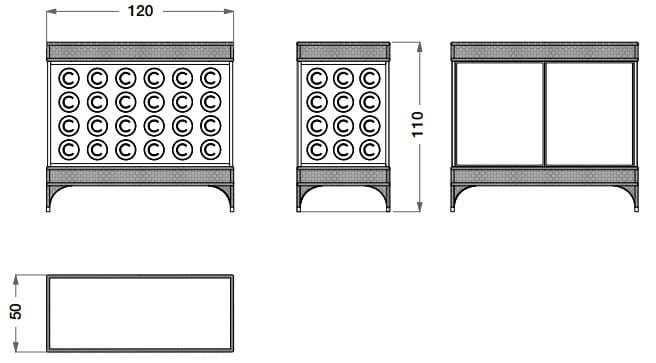 Деревянный барный шкаф CPRN HOMOOD На открытом воздухе ARCH-00069584 - Вид №2